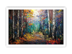 Knife Forest Birch Canvas Art Print