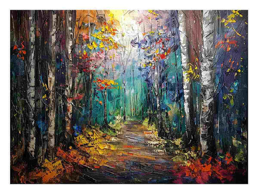Knife Forest Birch Canvas Art Print