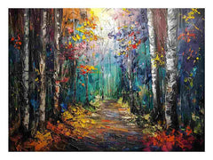 Knife Forest Birch Canvas Art Print
