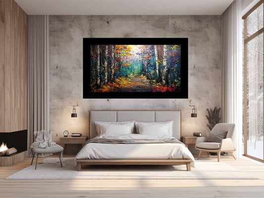Knife Forest Birch Canvas Art Print
