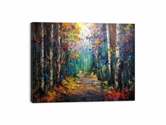 Knife Forest Birch Canvas Art Print