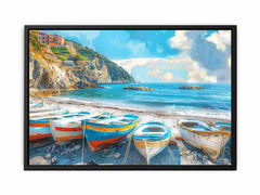 Blue boat wall Art painting