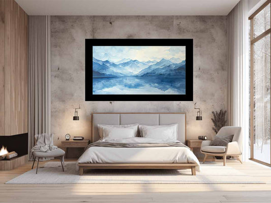 Blue lake Mountain Canvas Painting