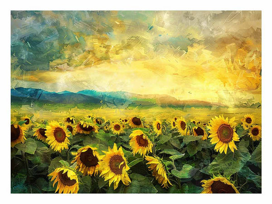 Sunflower Field Canvas Paintingn for Living room