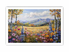 Flowers Landscape Canvas Art Print