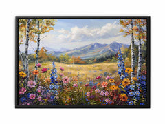 Flowers Landscape Canvas Art Print