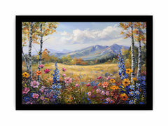 Flowers Landscape Canvas Art Print