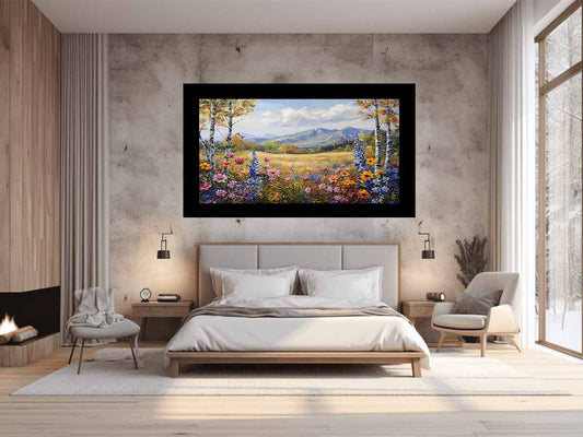 Flowers Landscape Canvas Art Print