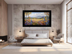 Flowers Landscape Canvas Art Print