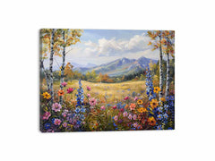 Flowers Landscape Canvas Art Print