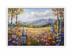 Flowers Landscape Canvas Art Print