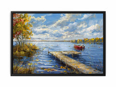 Lake Dockscape Canvas Painting