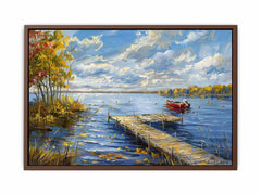 Lake Dockscape Canvas Painting