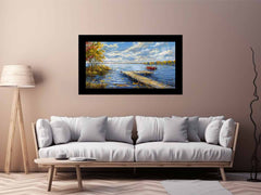 Lake Dockscape Canvas Painting