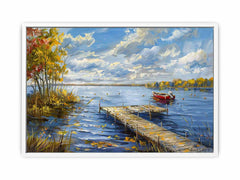 Lake Dockscape Canvas Painting
