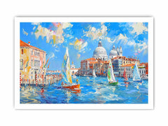 Venice Waterfront Canvas painting