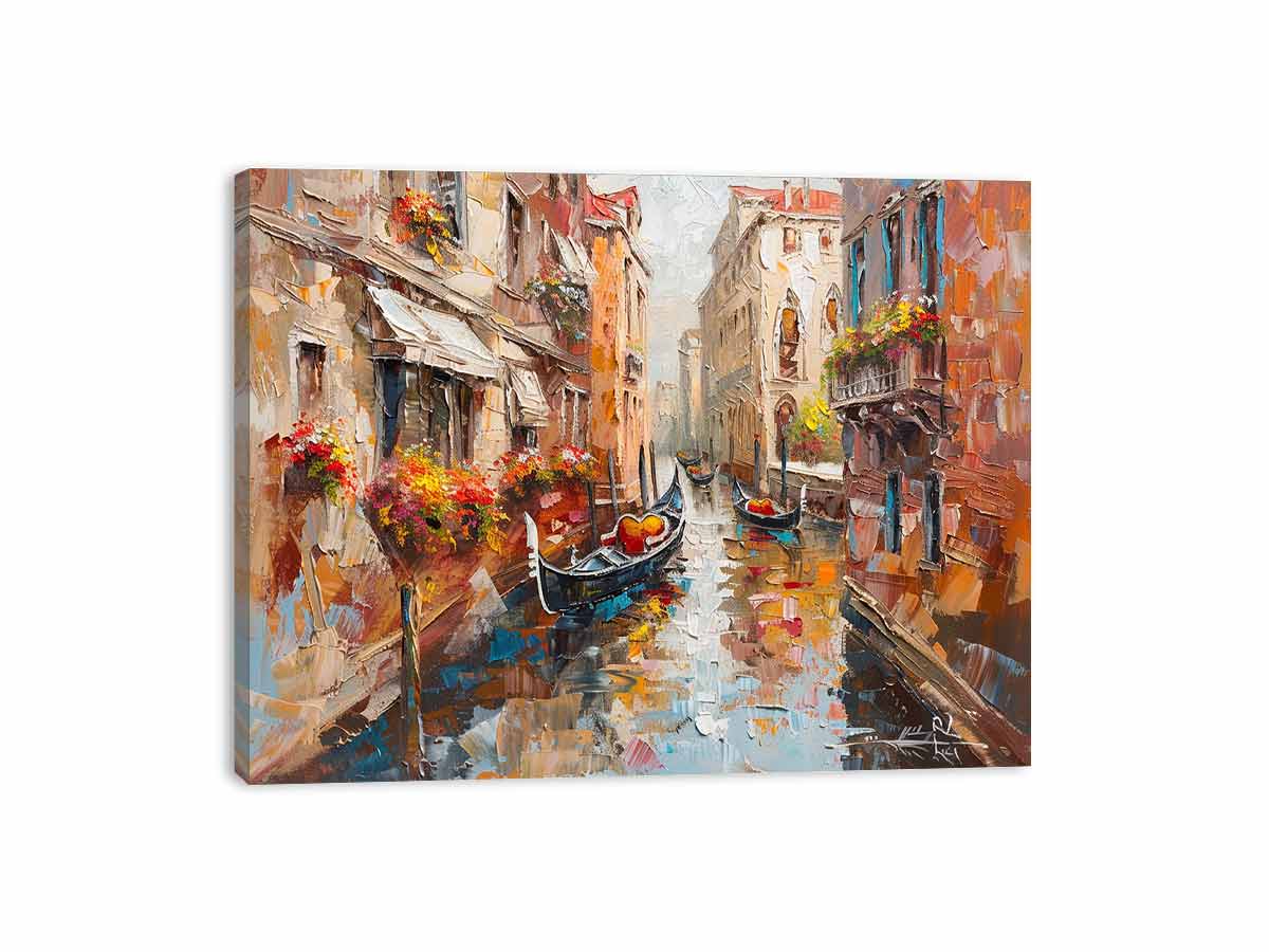 Venice Canal Gondola Ride Canvas Art Print