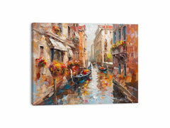 Venice Canal Gondola Ride Canvas Art Print