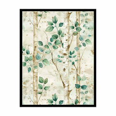 Birchtree Watercolor Painting on canvas