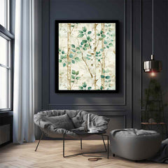 Birchtree Watercolor Painting on canvas