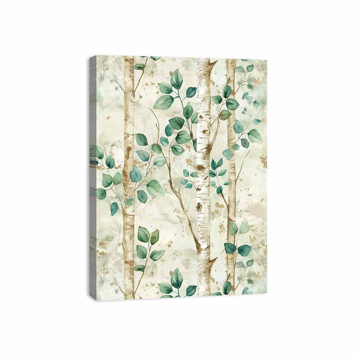 Birchtree Watercolor Painting on canvas