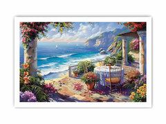 Outdoor Dining Canvas Art Print