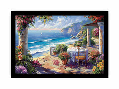 Outdoor Dining Canvas Art Print