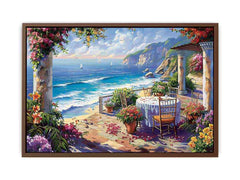 Outdoor Dining Canvas Art Print
