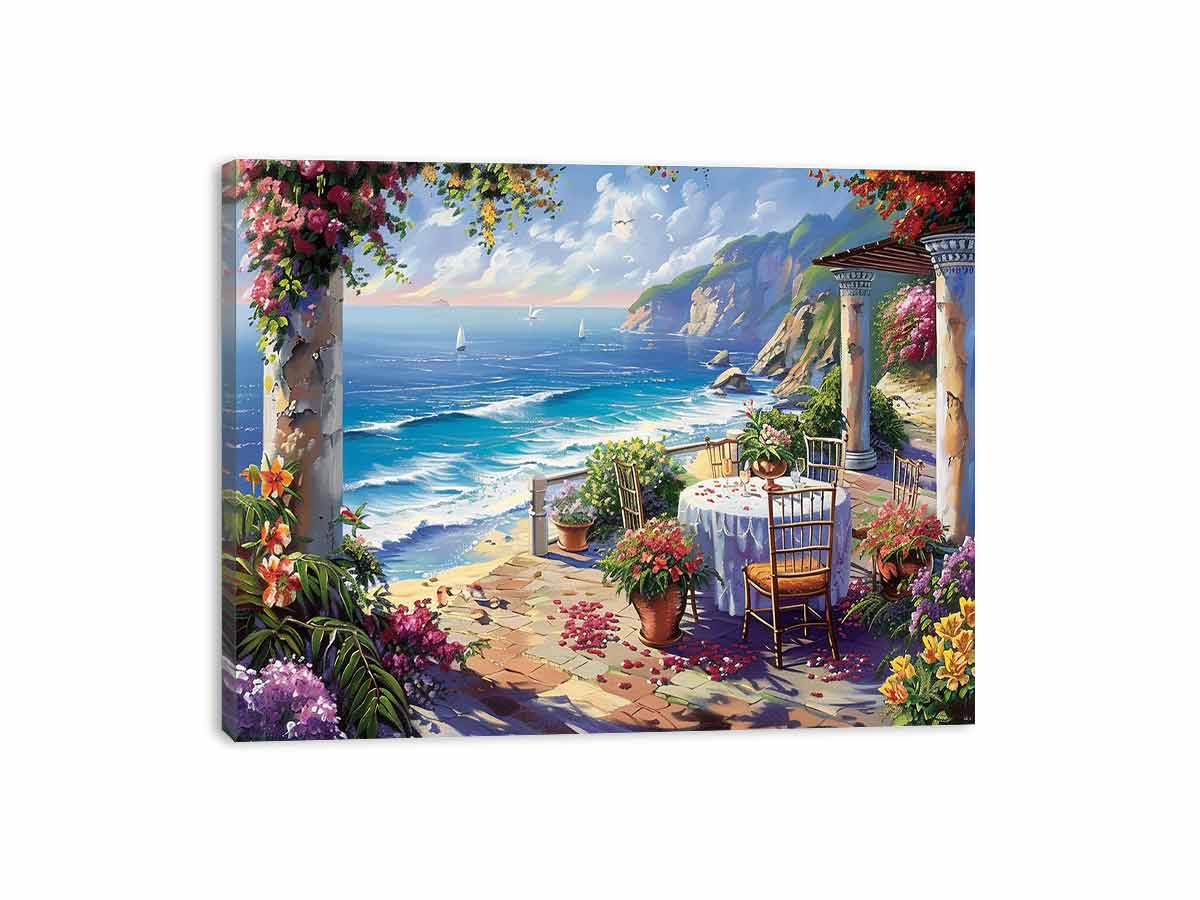 Outdoor Dining Canvas Art Print