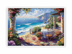 Outdoor Dining Canvas Art Print