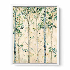 White Birchtrees Canvas Art Print