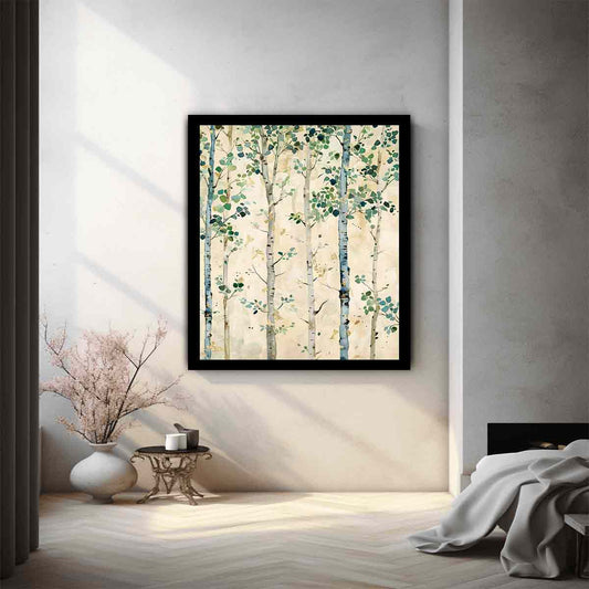 White Birchtrees Canvas Art Print
