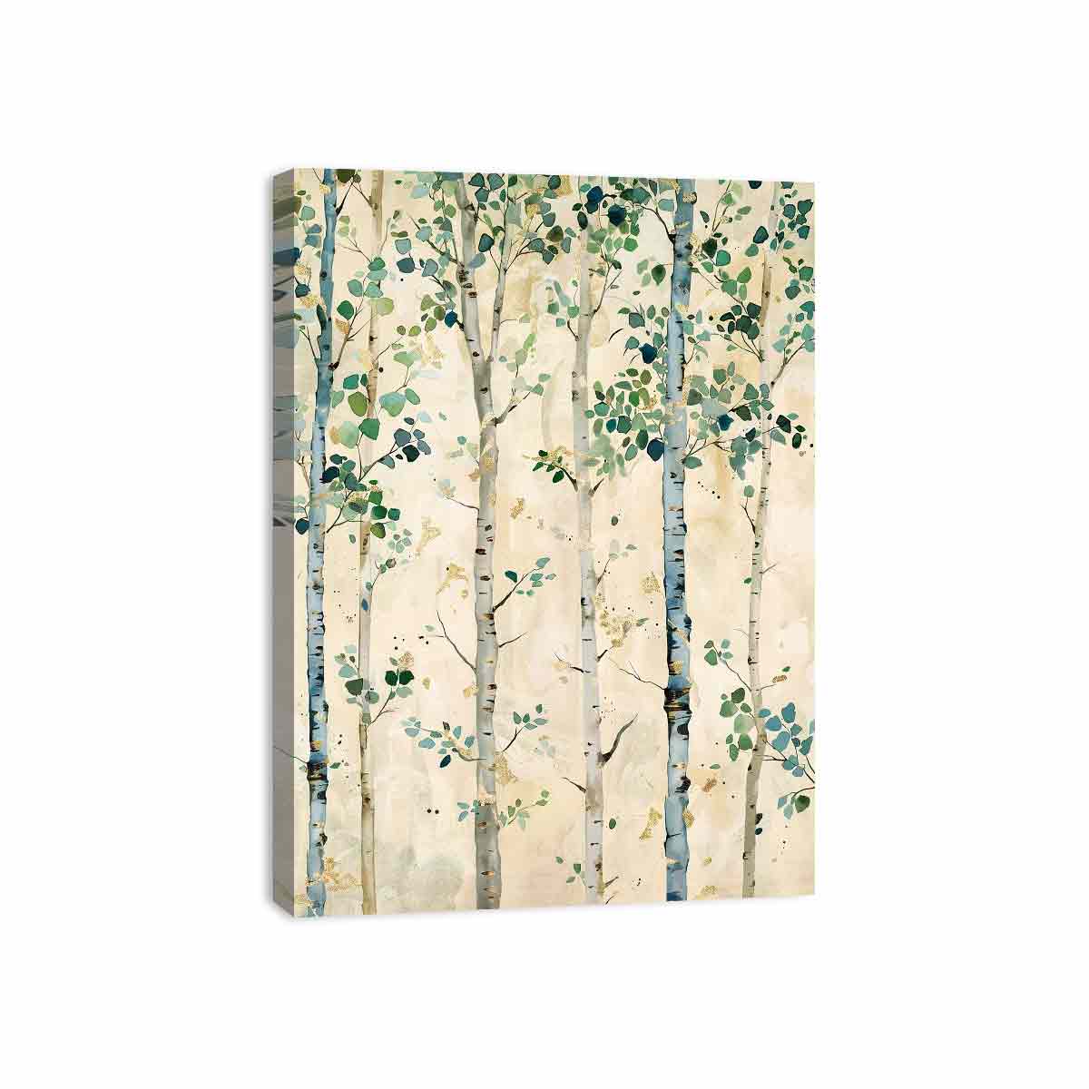 White Birchtrees Canvas Art Print