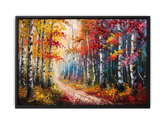 Red Forest Canvas Painting