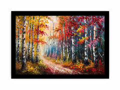 Red Forest Canvas Painting