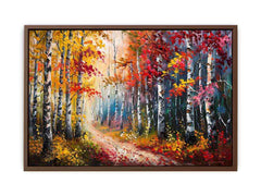 Red Forest Canvas Painting