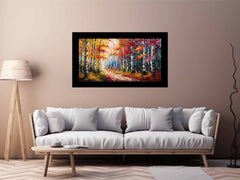 Red Forest Canvas Painting