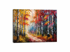 Red Forest Canvas Painting