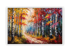 Red Forest Canvas Painting