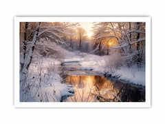 Snow River Canvas Art Print