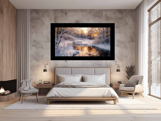 Snow River Canvas Art Print