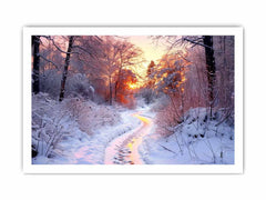 Snow River Canvas Art Print