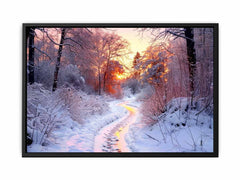 Snow River Canvas Art Print