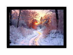 Snow River Canvas Art Print