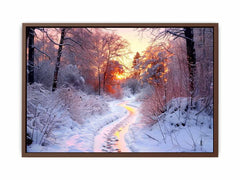 Snow River Canvas Art Print
