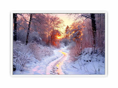 Snow River Canvas Art Print