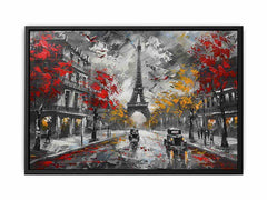 Eiffel Tower Paris Street Canvas Art Print
