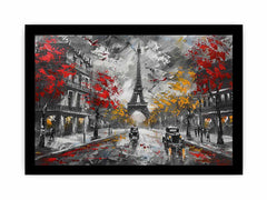 Eiffel Tower Paris Street Canvas Art Print