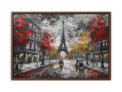Eiffel Tower Paris Street Canvas Art Print