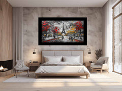 Eiffel Tower Paris Street Canvas Art Print